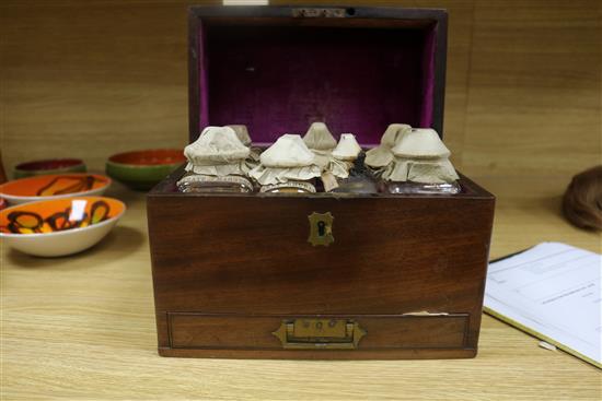 A Victorian mahogany apothecary box